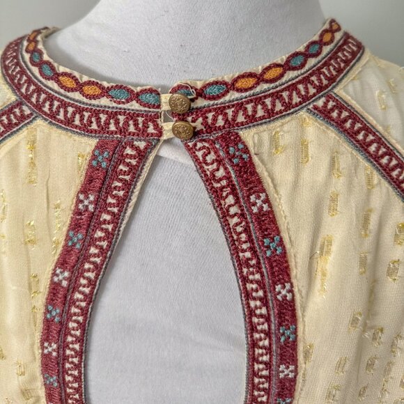 Free People Cream and Brown Midi Dress - Picture 11 of 15